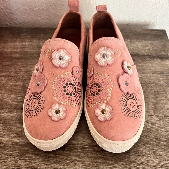Coach Slip On Sneaker With Tea Rose Rivets - Picture 3 of 12